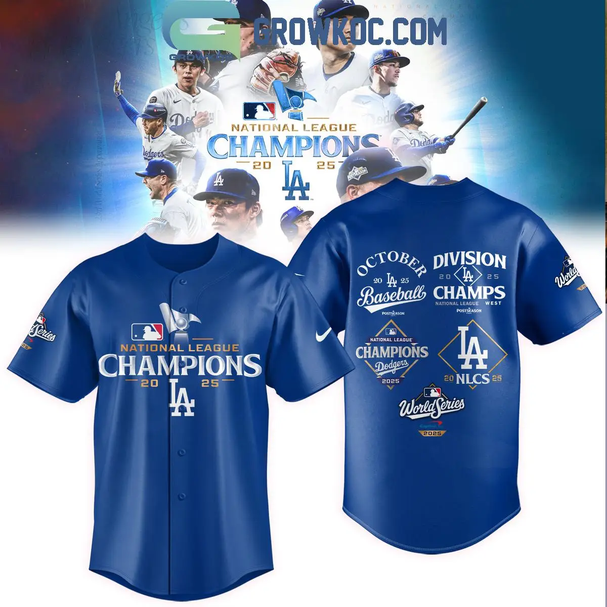 Los Angeles Dodgers National League Champions 2025 Jersey
