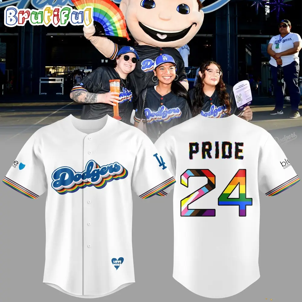 Los Angeles Dodgers Pride 2024 Night Baseball Jersey Los Angeles Dodgers Pride 2024 Night Baseball Jersey - Image 1