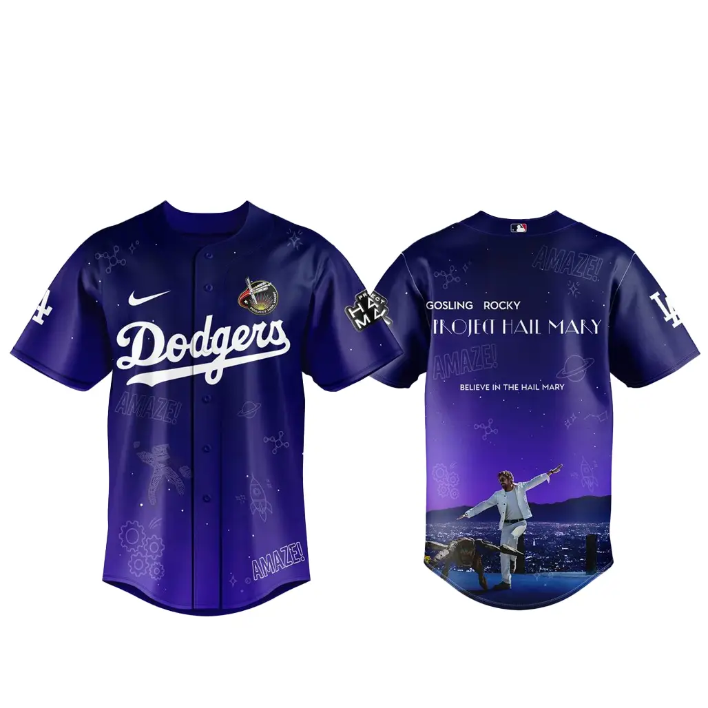 Los Angeles Dodgers Project Hail Mary 2026 Baseball Jersey - Tazila