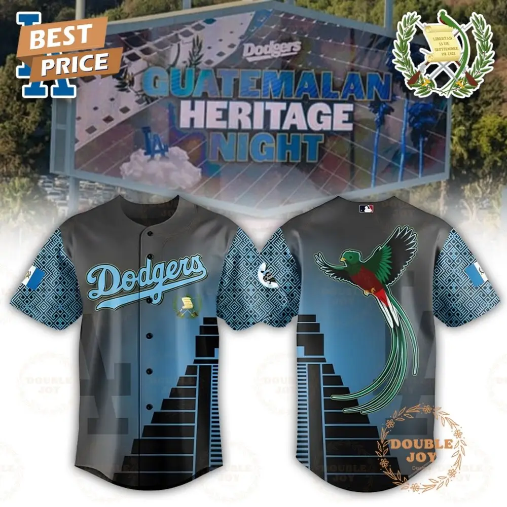 Los Angeles Dodgers Quatemalan Heritage Night 2025 Special Edition Baseball Jersey