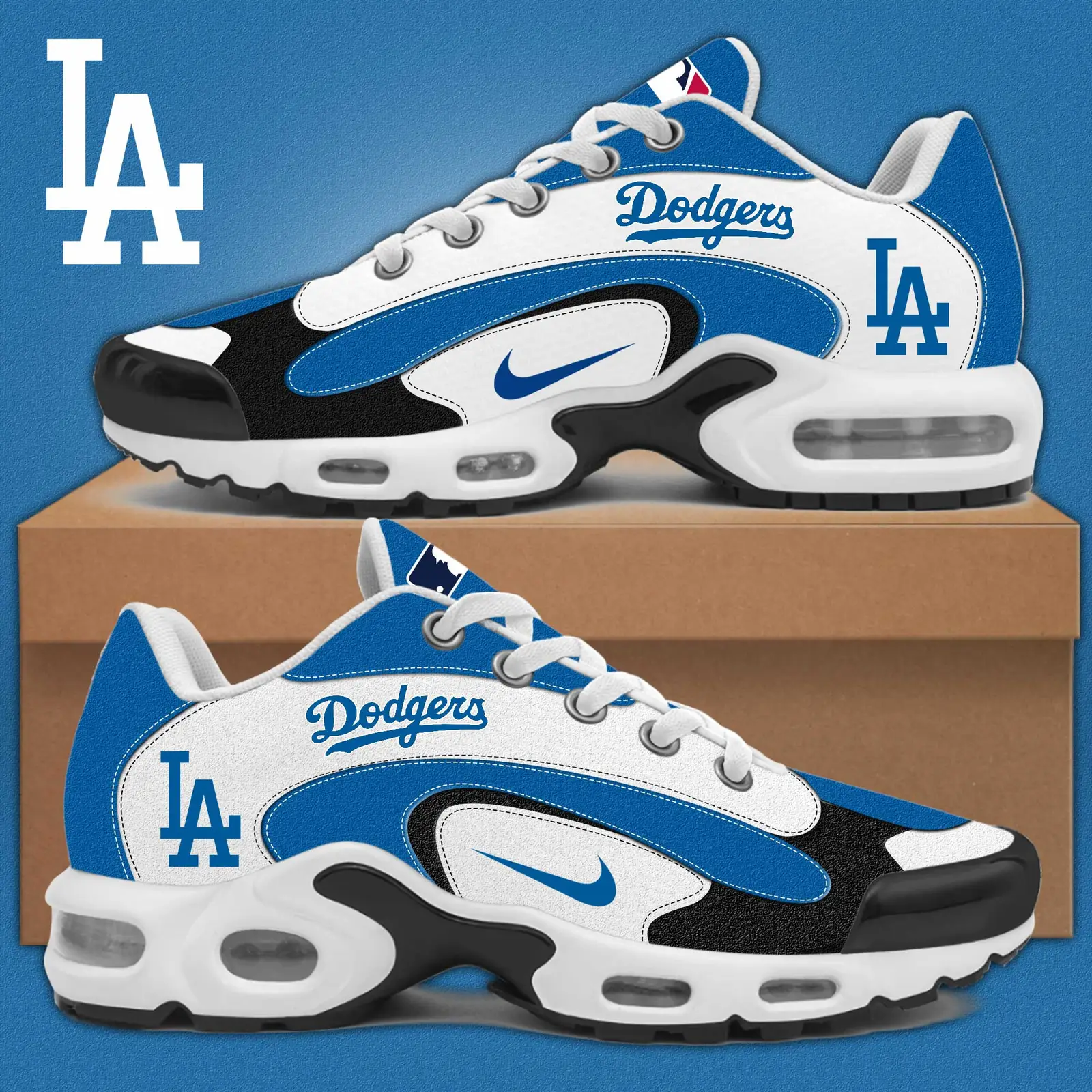 Los Angeles Dodgers Sneakers MLB Merch Dodgers Nation Gift for Father's Day