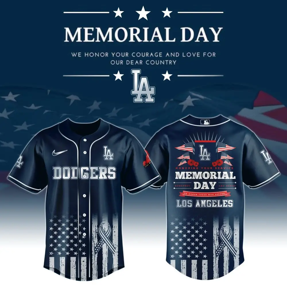 Los Angeles Dodgers Special Memorial Day Limited Edition Custom Baseball Jersey