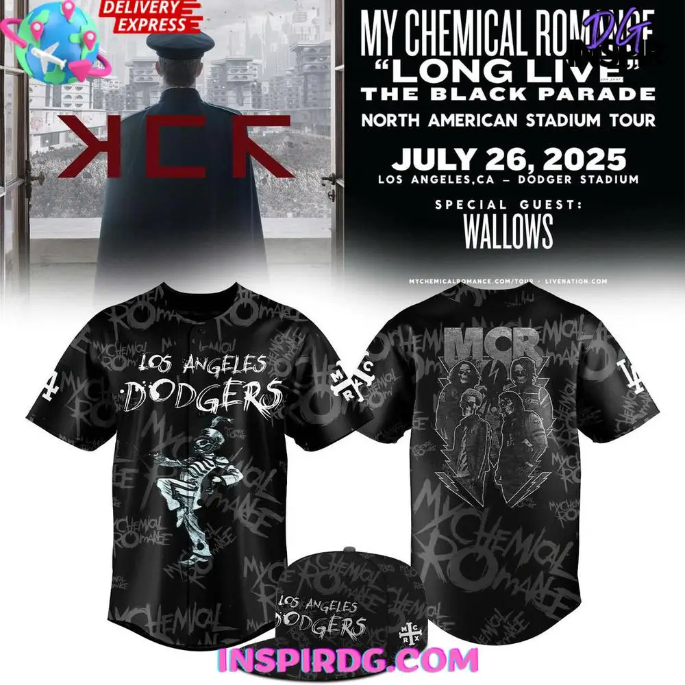 Los Angeles Dodgers X 2025 My Chemical Romance Concert Baseball Jersey