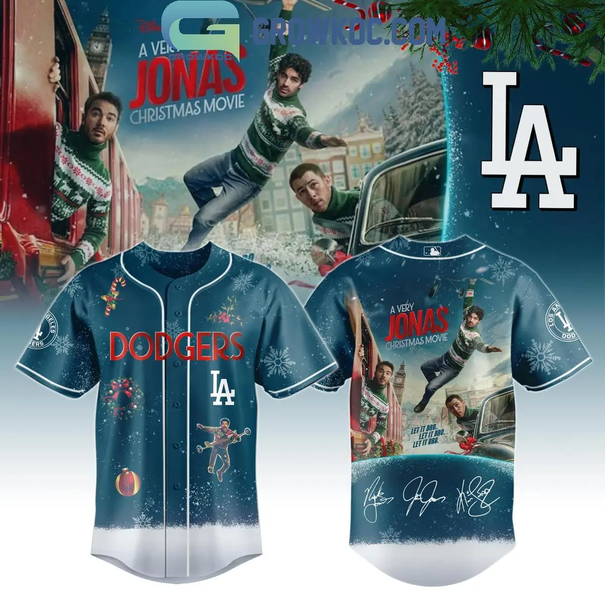 Los Angeles Dodgers x A Very Jonas Christmas Movie 2025 Jersey