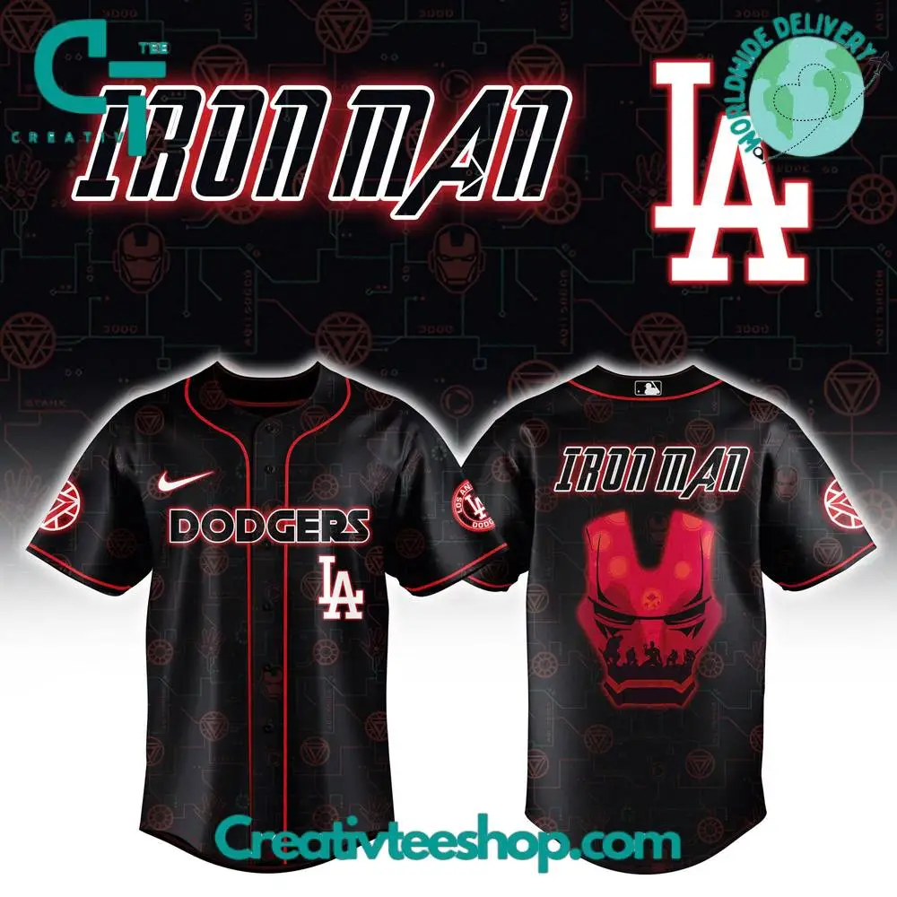 Los Angeles Dodgers X Avengers Special Edition Baseball Jersey Los Angeles Dodgers X Avengers Special Edition Baseball Jersey - Image 1