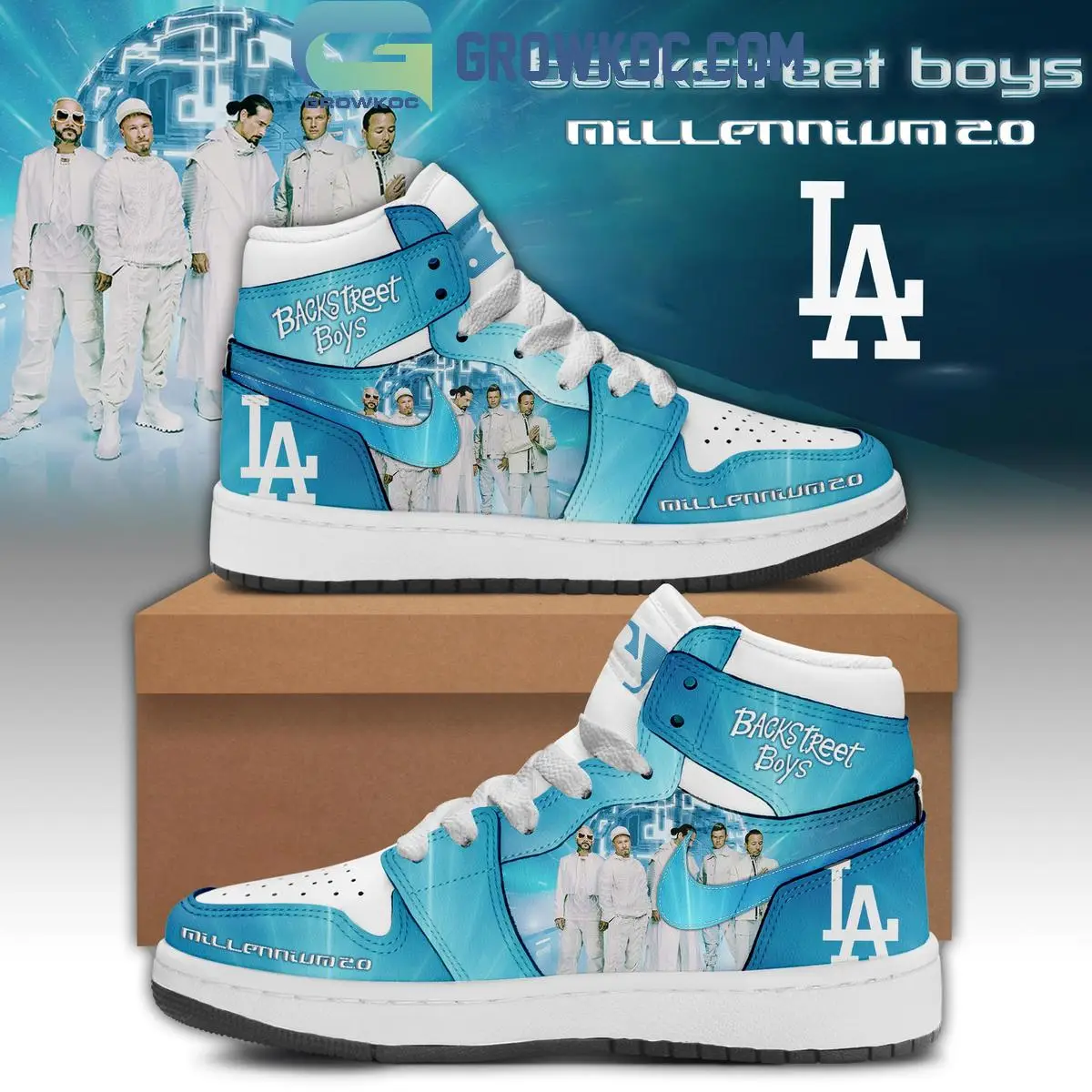 Los Angeles Dodgers x Backstreet Boys Millennium 2.0 Air Jordan 1 Shoes