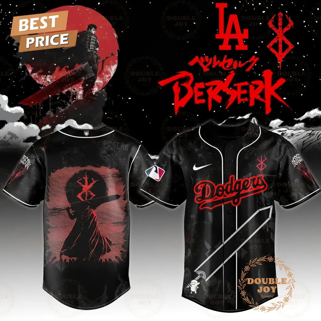 Los Angeles Dodgers x Berserk Black Guts Limited Edition 2025 Baseball Jersey