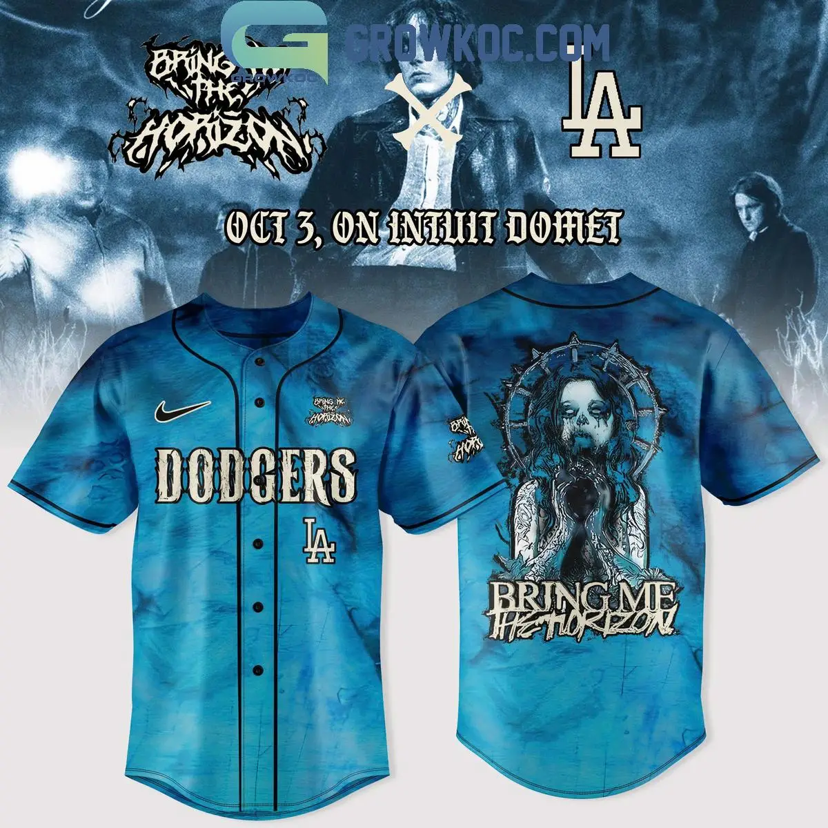 Los Angeles Dodgers x Bring Me The Horizon Tour 2025 Jersey