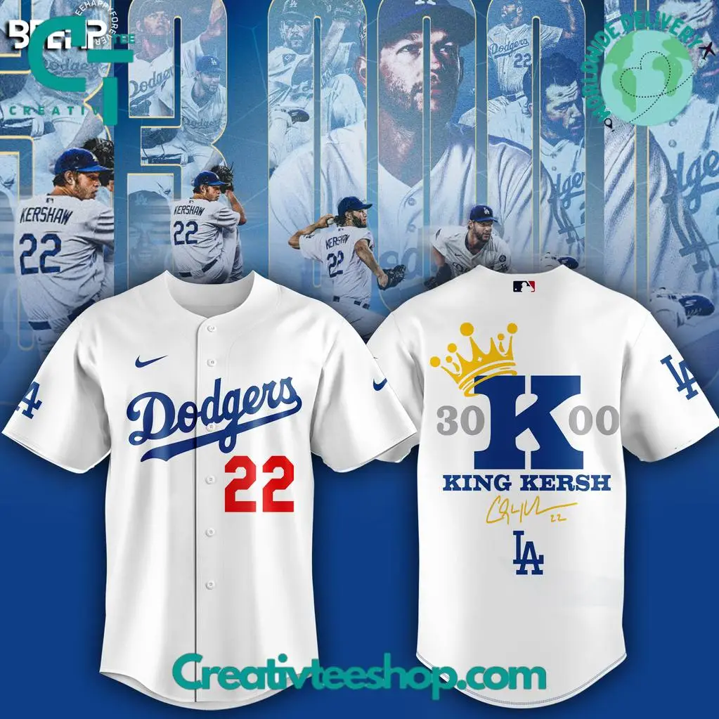 Los Angeles Dodgers X Clayton Kershaw 3000Th Strikeout Club Special Baseball Jersey