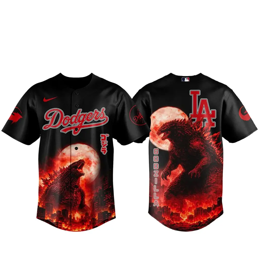 Los Angeles Dodgers x Godzilla King Of The Monsters 2026 Baseball Jersey - Tazila
