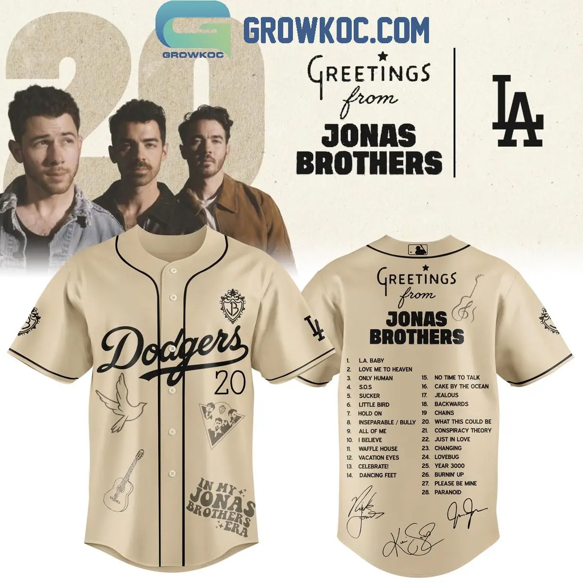Los Angeles Dodgers x Greetings From Jonas Brothers Jersey