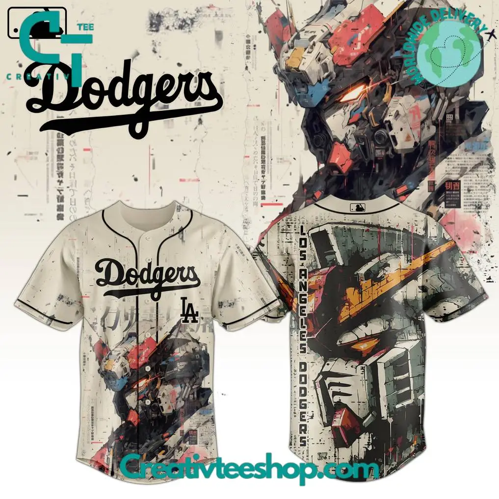 Los Angeles Dodgers X Gundam Robot Japan Edition 2025 Special Baseball Jersey