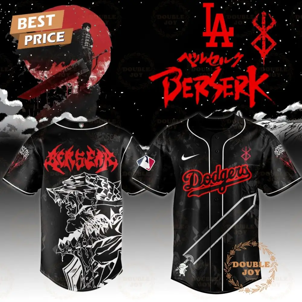 Los Angeles Dodgers X Guts Berserk Special Edition 2025 Black Baseball Jersey
