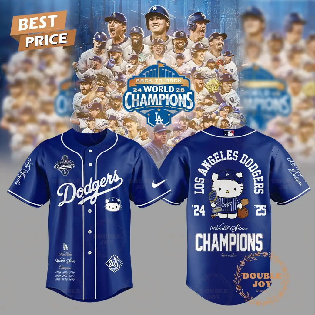 Los Angeles Dodgers x Hello Kitty 24-25 World Series Champions 2025 Baseball Jersey