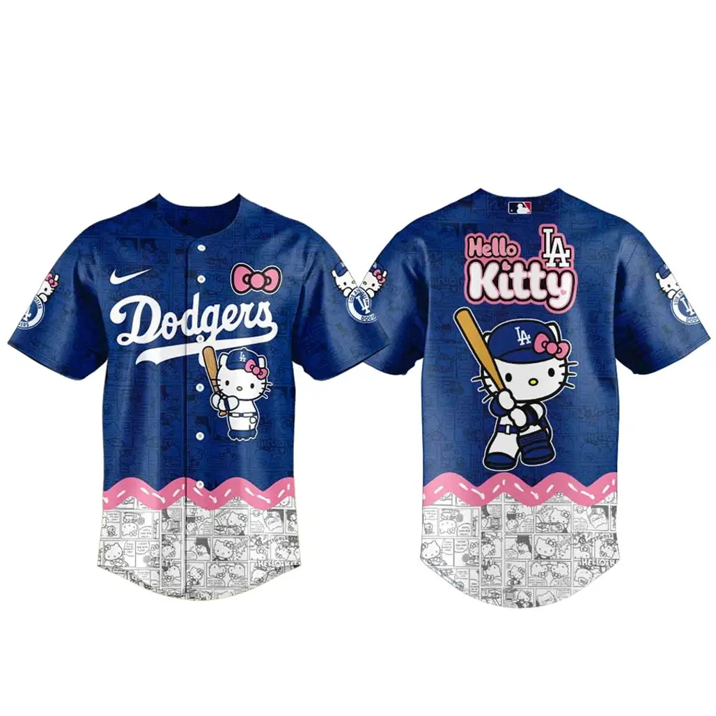 Los Angeles Dodgers x Hello Kitty Night 2026 Baseball Jersey - Tazila