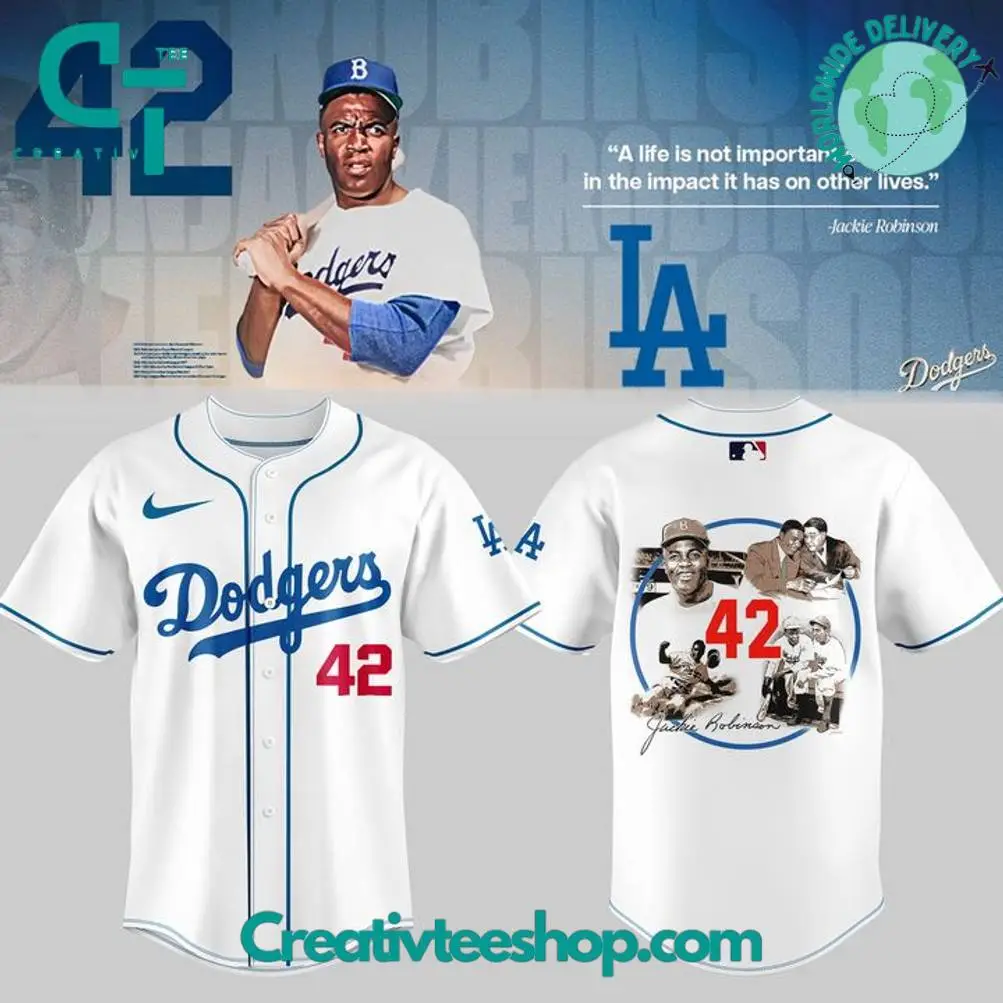 Los Angeles Dodgers X Jackie Robinson Day 2025 Special White Baseball Jersey