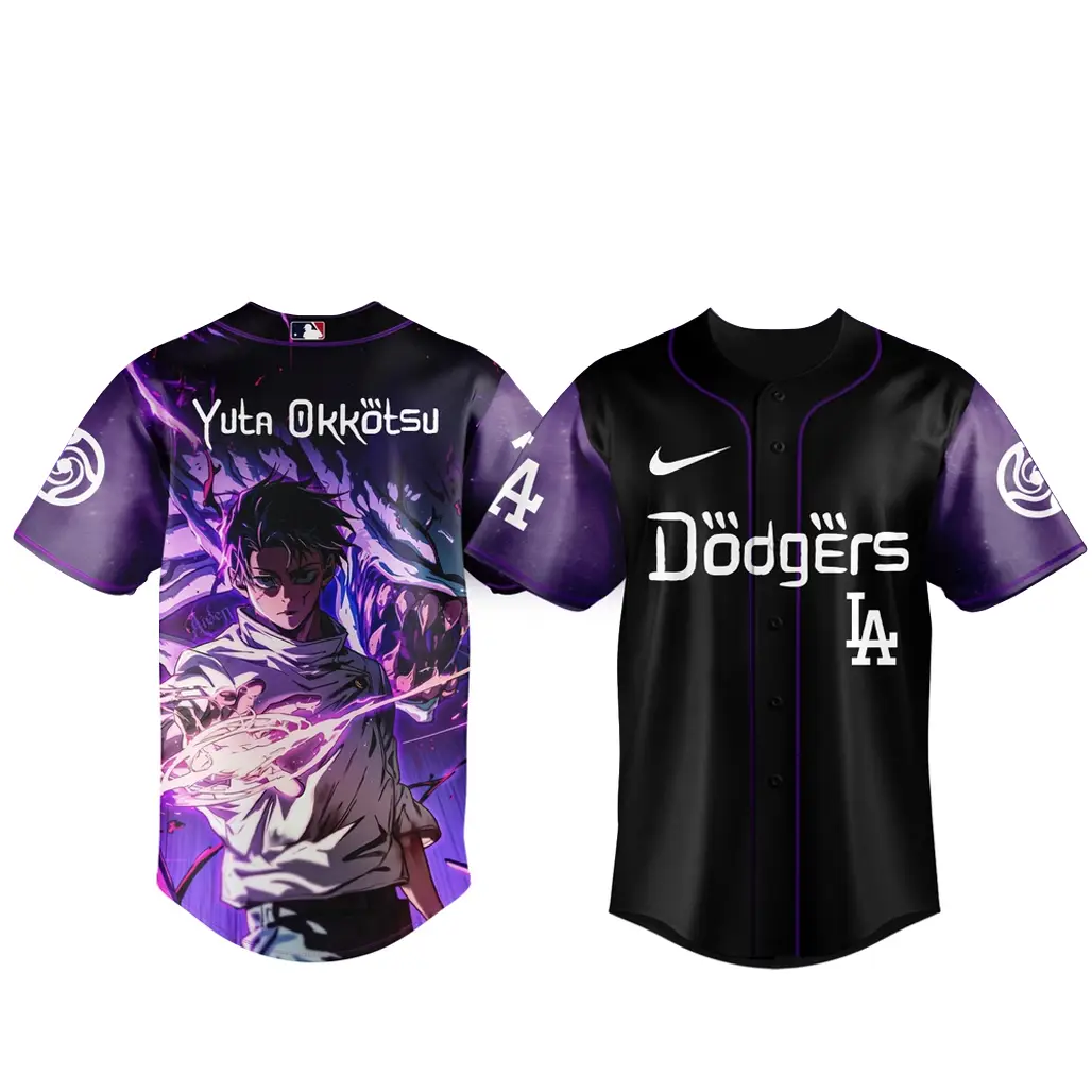 Los Angeles Dodgers x Jujutsu Kaisen Night 2026 Yuta Okkotsu Baseball Jersey Version 2 - Tazila