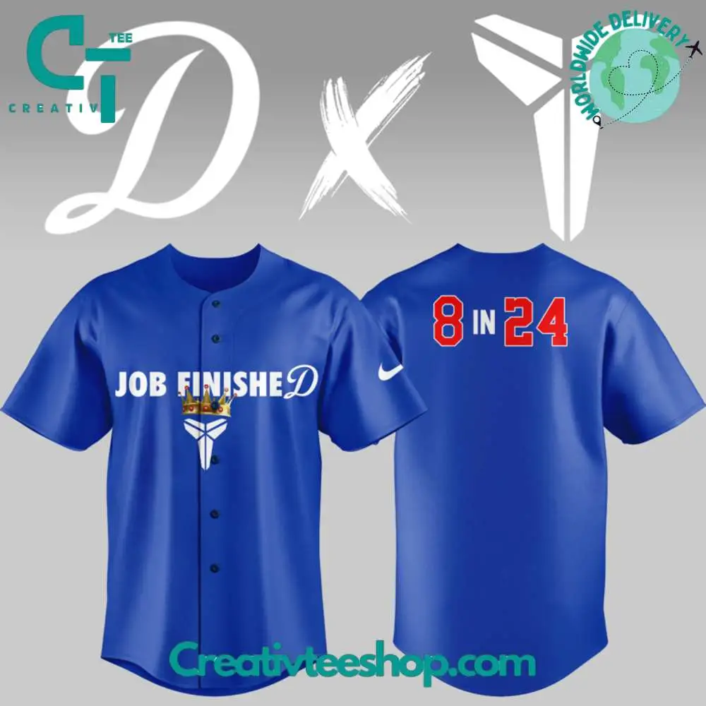 Los Angeles Dodgers X Kobe Mamba Job Finished Baseball Jersey