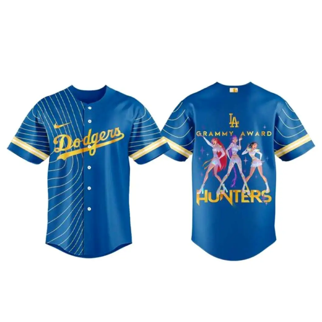 Los Angeles Dodgers x KPop Demon Hunters 2026 Grammys Award Baseball Jersey - Tazila