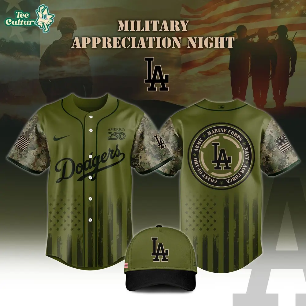 Los Angeles Dodgers  x Military Appreciation 250 America Jersey Limited Edition