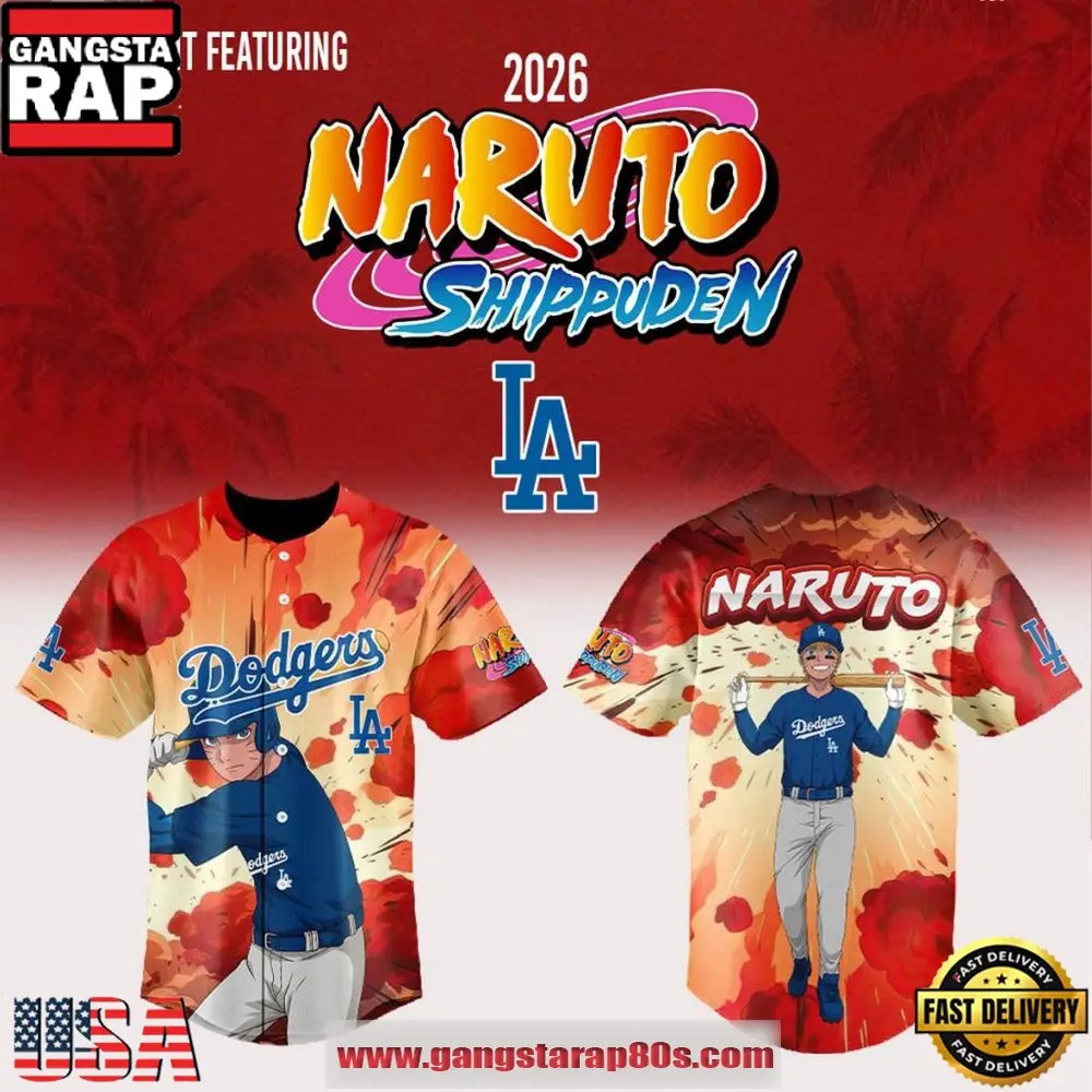 Los Angeles Dodgers x Naruto Shippuden 2026 Anime Night Special Event Baseball Jersey