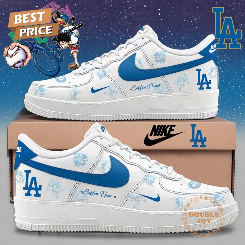 Los Angeles Dodgers x One Piece Monkey D Luffy 2025 Custom Name Limited Edition Air Force 1 Sneakers Los Angeles Dodgers x One Piece Monkey D Luffy 2025 Custom Name Limited Edition Air Force 1 Sneakers - Image 1