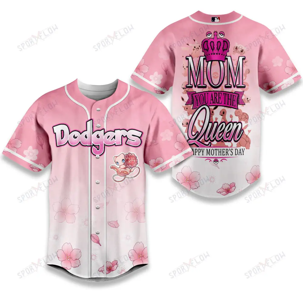 Los Angeles Dodgers X Pokã©Mon Mom You Are The Queen Baseball Jersey