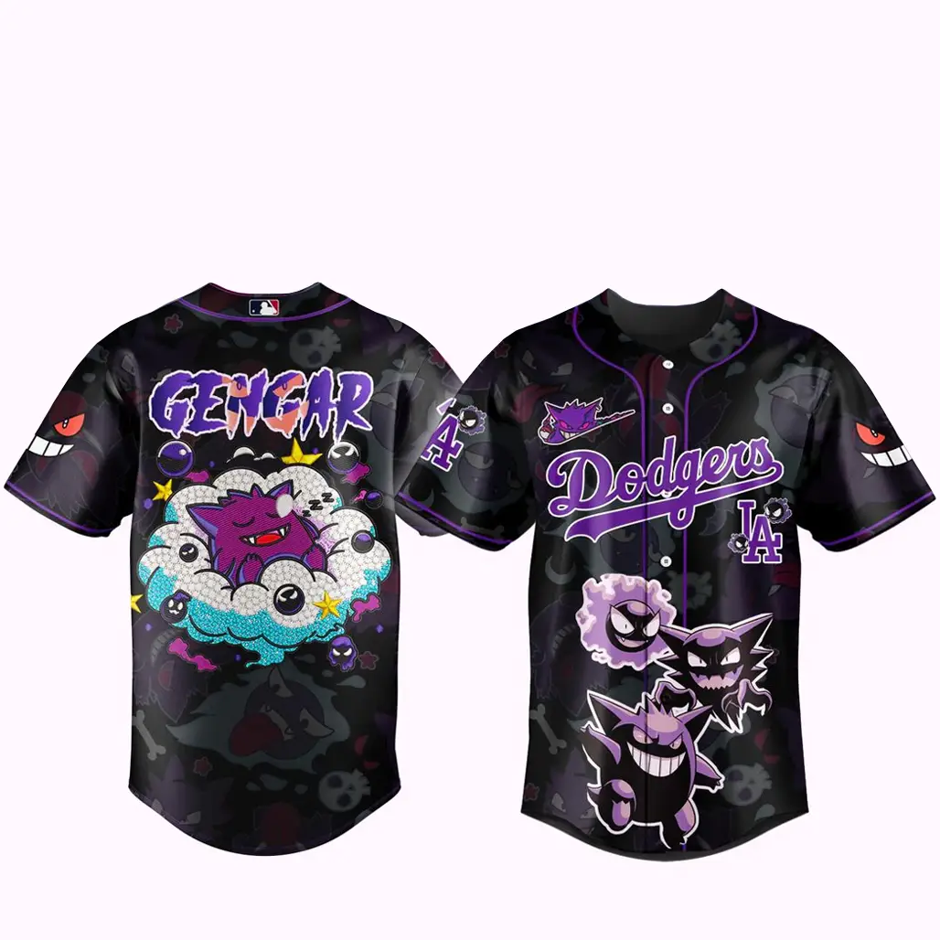 Los Angeles Dodgers x Pokemon Gengar 2026 Baseball Jersey Version 1 - Tazila