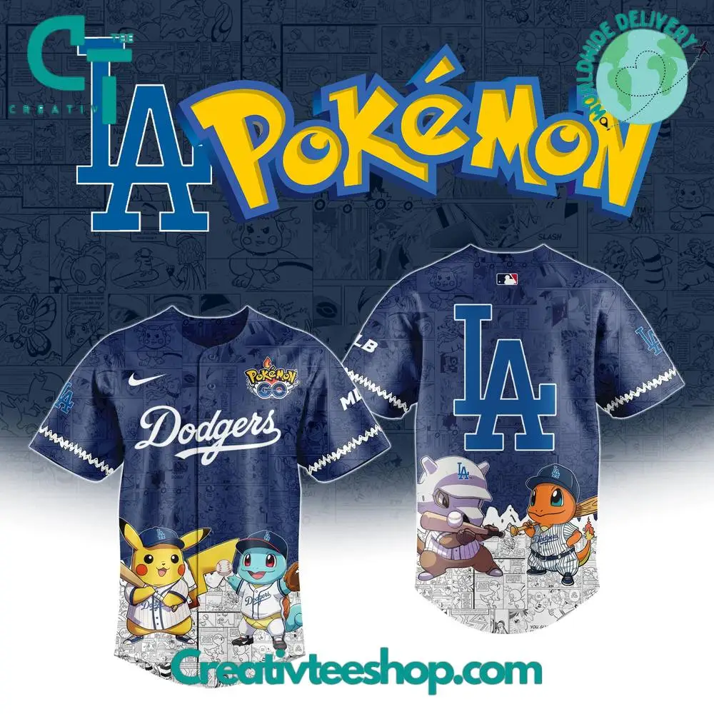 Los Angeles Dodgers X Polemon Go Special Edition Baseball Jersey