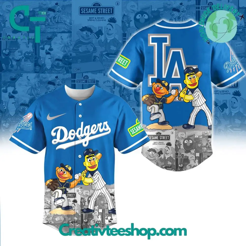 Los Angeles Dodgers X Sesame Street Special Baseball Jersey