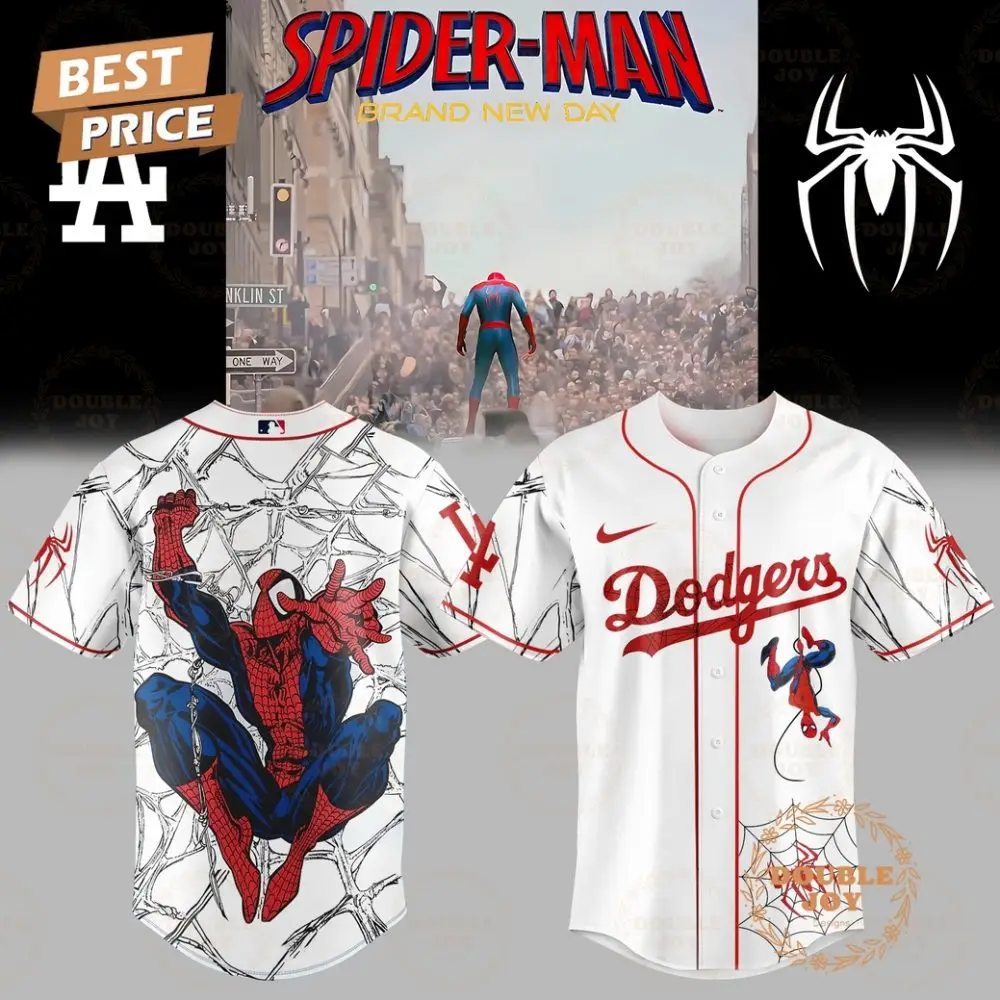 Los Angeles Dodgers X Spider Man - Brand New Day 2025 White Edition V2 Baseball Jersey