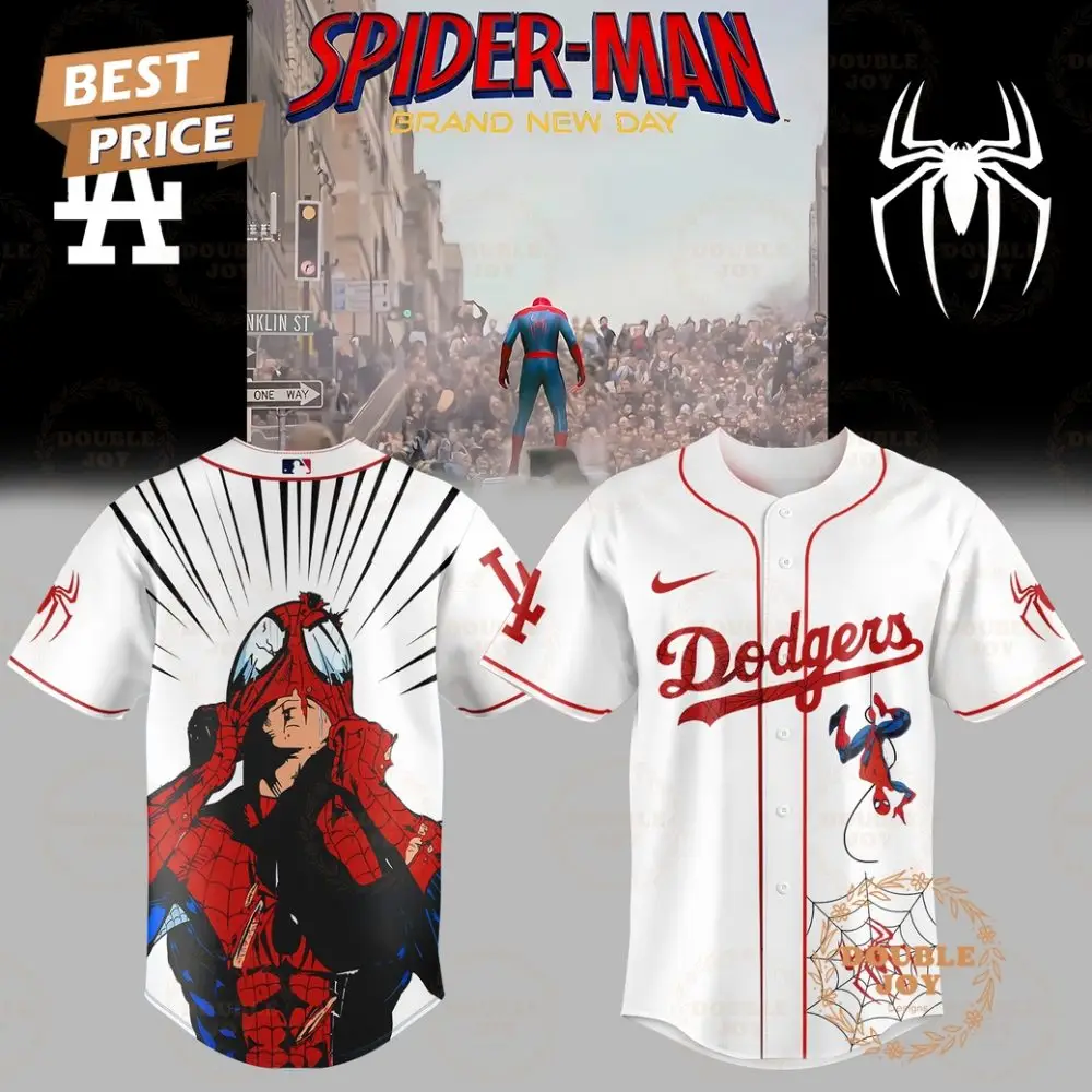 Los Angeles Dodgers X Spider Man - Brand New Day 2025 White Edition V5 Baseball Jersey