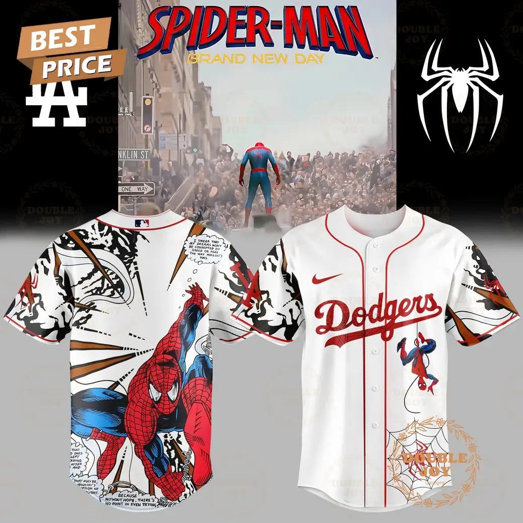 Los Angeles Dodgers x Spider Man - Brand New Day 2025 White Edition V6 Baseball Jersey