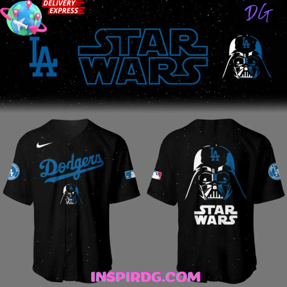Los Angeles Dodgers X Star Wars Night Special Baseball Jersey Los Angeles Dodgers X Star Wars Night Special Baseball Jersey - Image 1