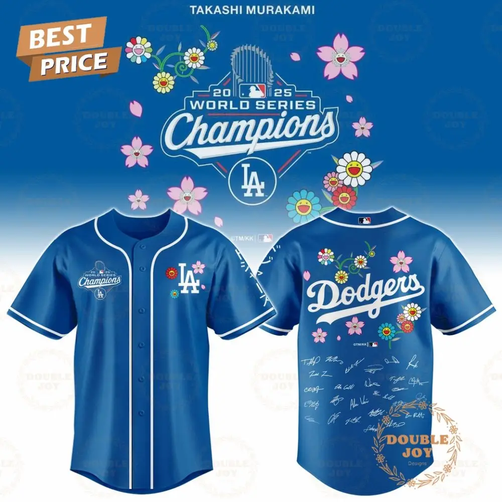 Los Angeles Dodgers X Takashi Murakami World Series Champions 2025 Baseball Jersey