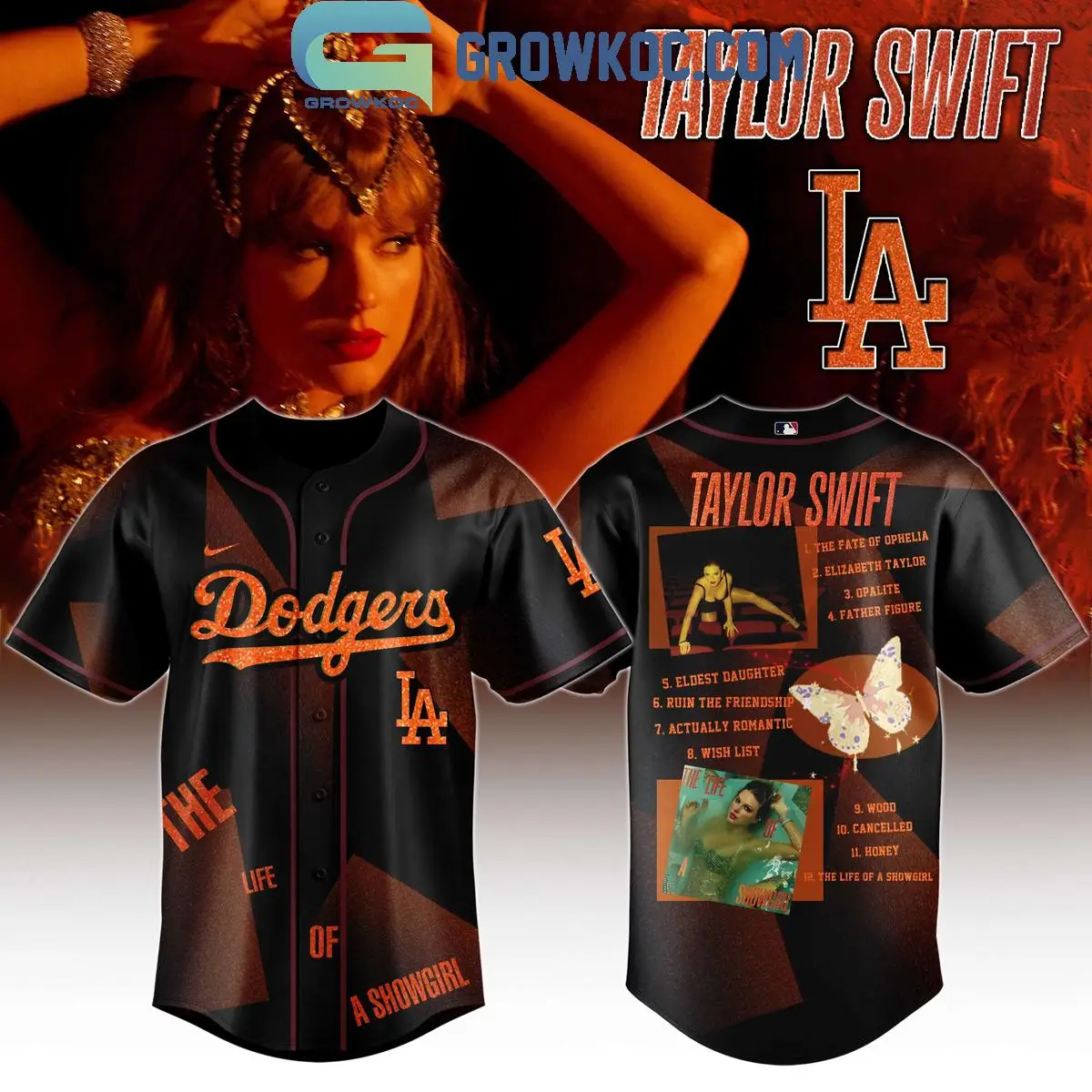 Los Angeles Dodgers x Taylor Swift Showgirl Era Jersey