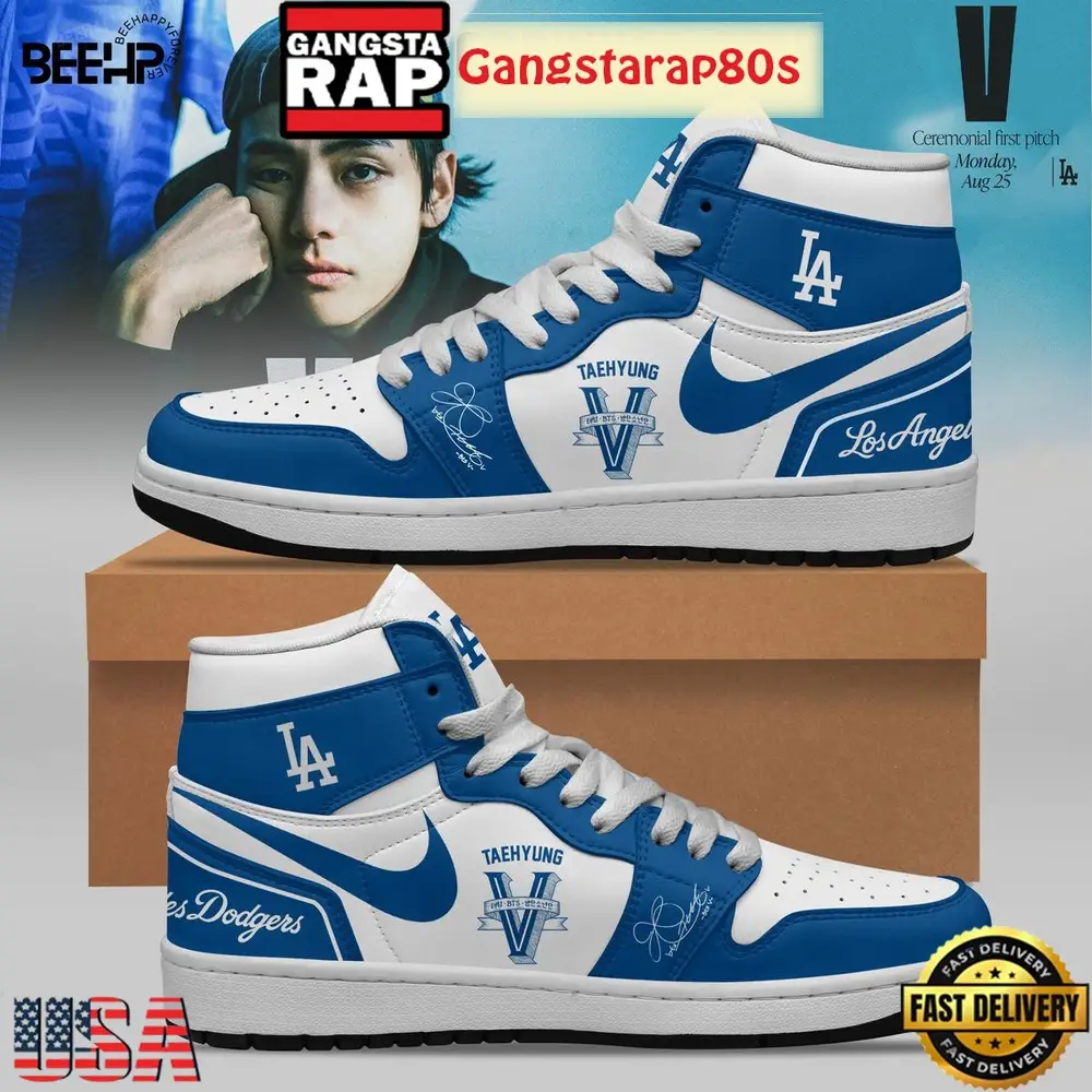Los Angeles Dodgers x V BTS Air Jordan 1 Shoes Running Sneakers