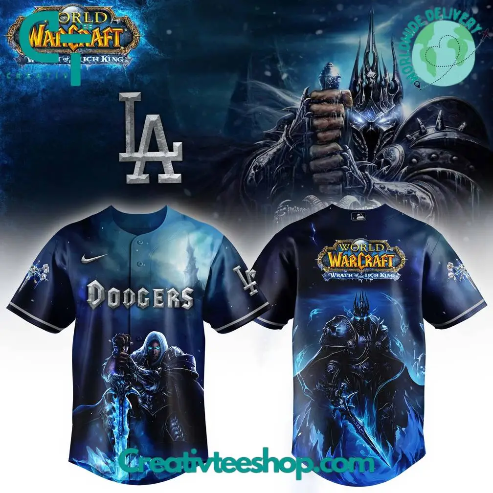 Los Angeles Dodgers X Warcraft Wrath Of The Lich King Baseball Jersey