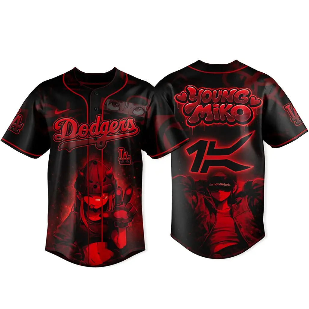 Los Angeles Dodgers x Young Miko Late Checkout Tour 2026 Baseball Jersey - Tazila