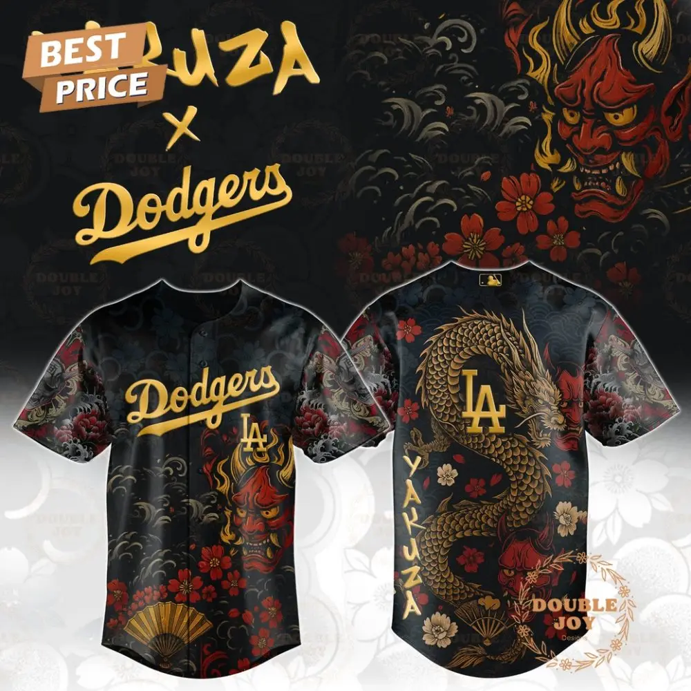 Los Angeles Dodgers Yakuza Dragon Oni 2025 Limited Edition Baseball Jersey Los Angeles Dodgers Yakuza Dragon Oni 2025 Limited Edition Baseball Jersey - Image 1