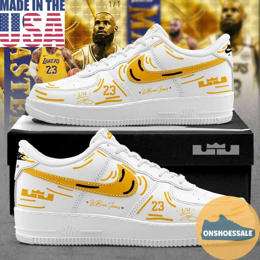 Los Angeles Lakers x LeBron James 2026 Custom Name Air Force 1 Shoes, Gift For Fans - Best Gift Shoes