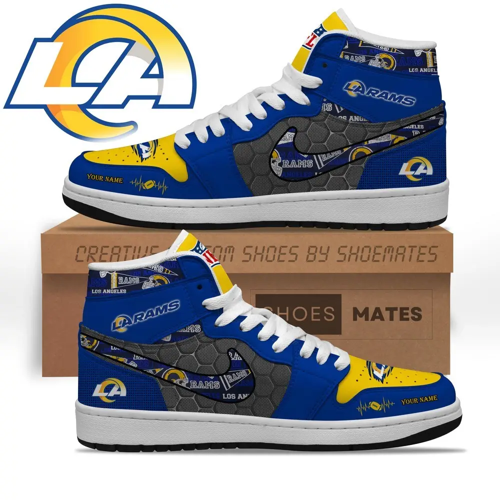 Los Angeles Rams AJ1 High Top Shoes