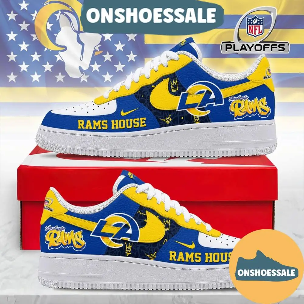 Los Angeles Rams NFL Playoffs Rams House Air Force 1 Shoes, Gift For Fans - Best Gift Shoes