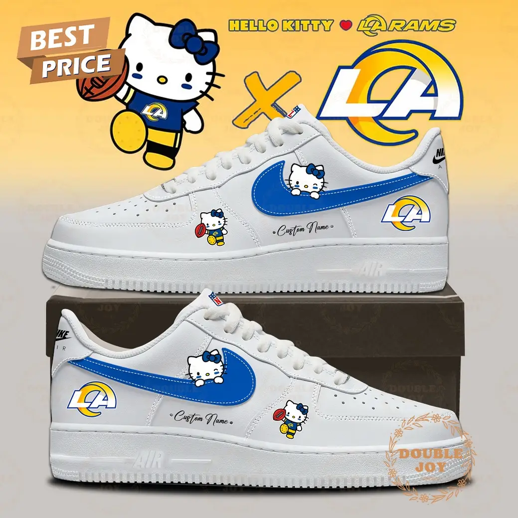 Los Angeles Rams x Hello Kitty Classic Edition 2025 Custom Name Air Force 1 Sneakers