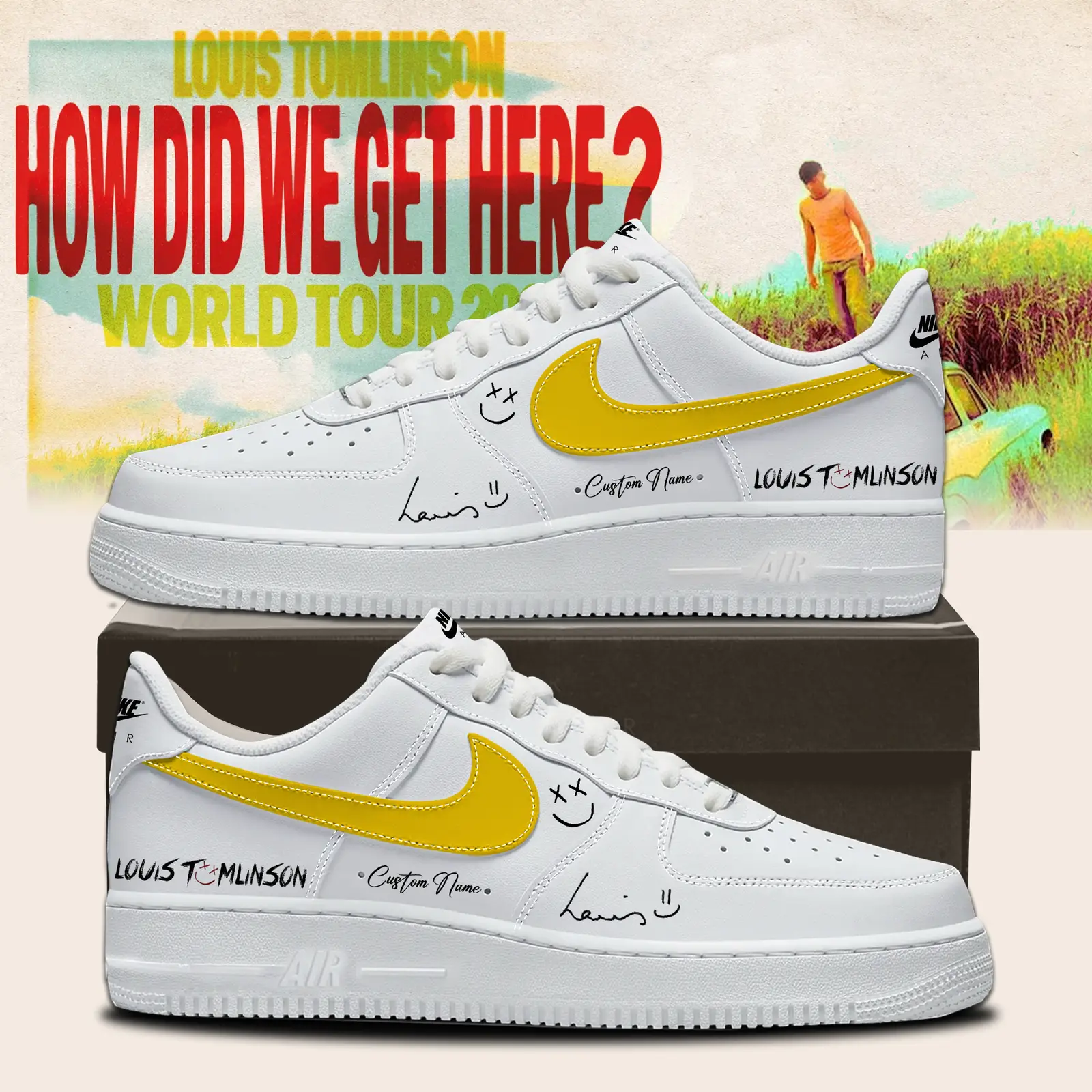 Louis Tomlinson How Did We Get Here? Tour Air Force 1 Shoes 1 