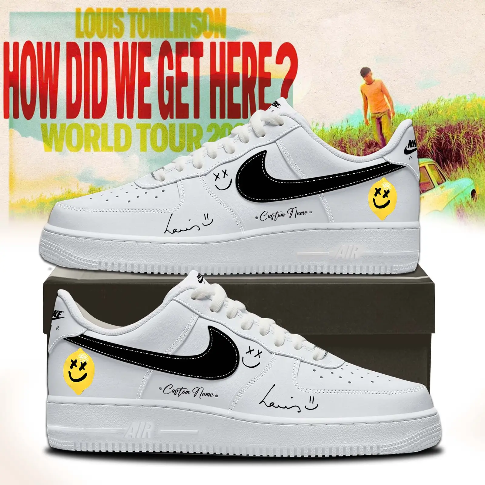 Louis Tomlinson How Did We Get Here? Tour Air Force 1 Shoes 2 