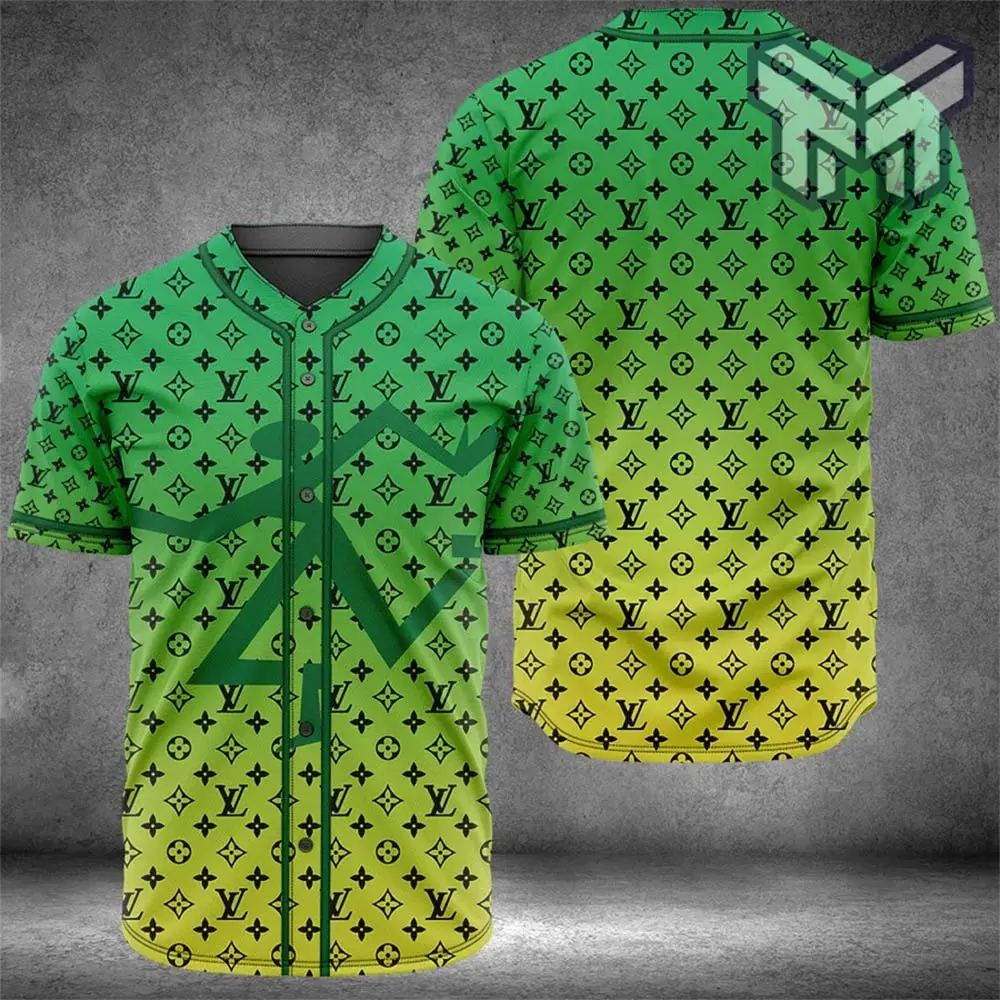 Louis Vuitton Green Baseball Jersey Shirt Lv Luxury Clothing Clothes Sport For Men Women Hot Louis Vuitton Green Baseball Jersey Shirt Lv Luxury Clothing Clothes Sport For Men Women Hot - Image 1
