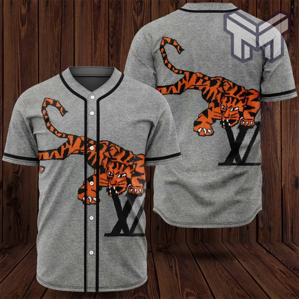 Louis Vuitton Tiger Baseball Jersey Shirt Lv Luxury Clothing Clothes Sport For Men Women Hot