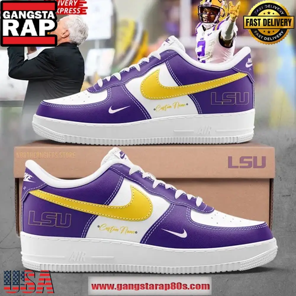 LSU Tiger Custom Air Force 1 Sneakers Shoes