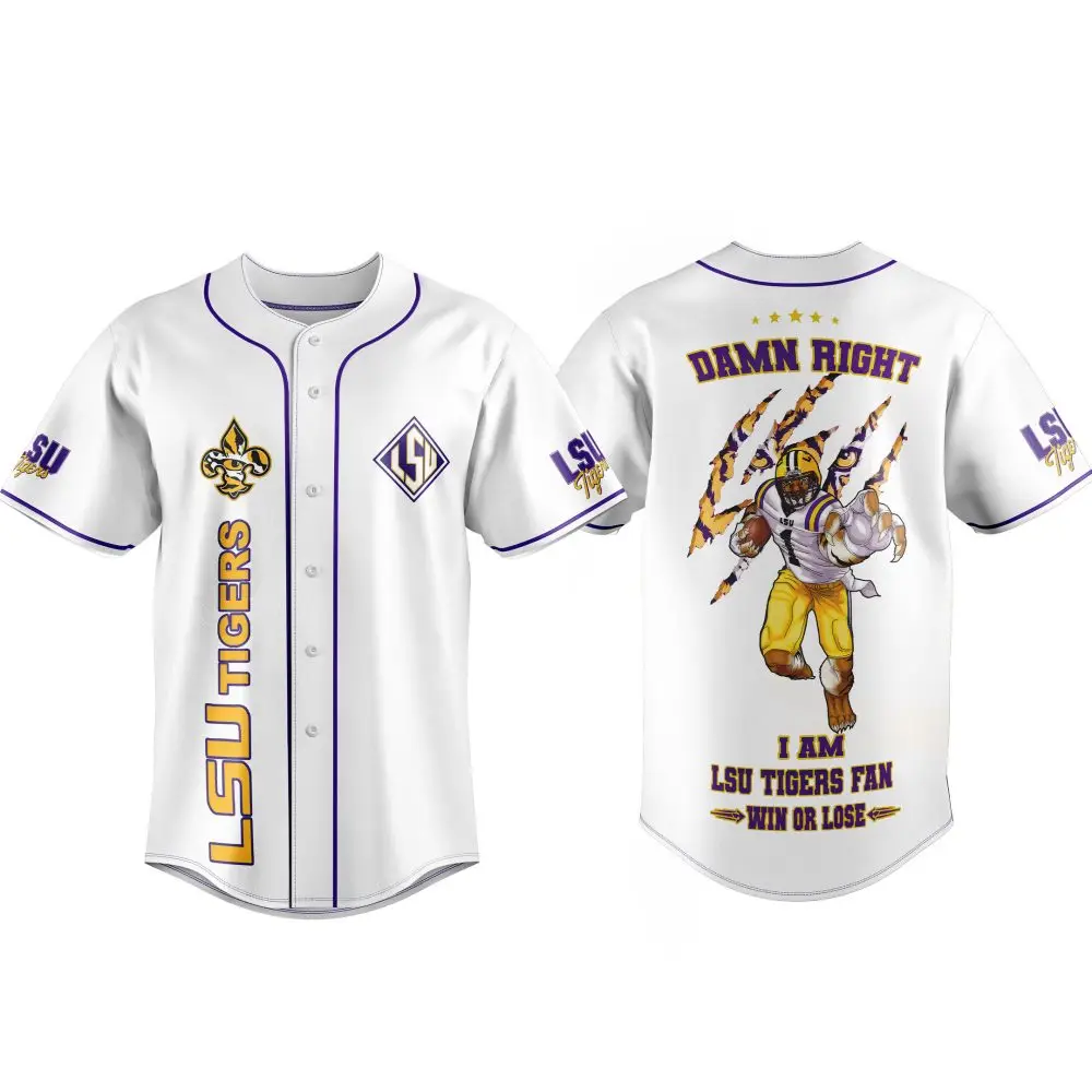 Lsu Tigers Fan Jersey - Bold Design, Perfect For Game Day Passion!